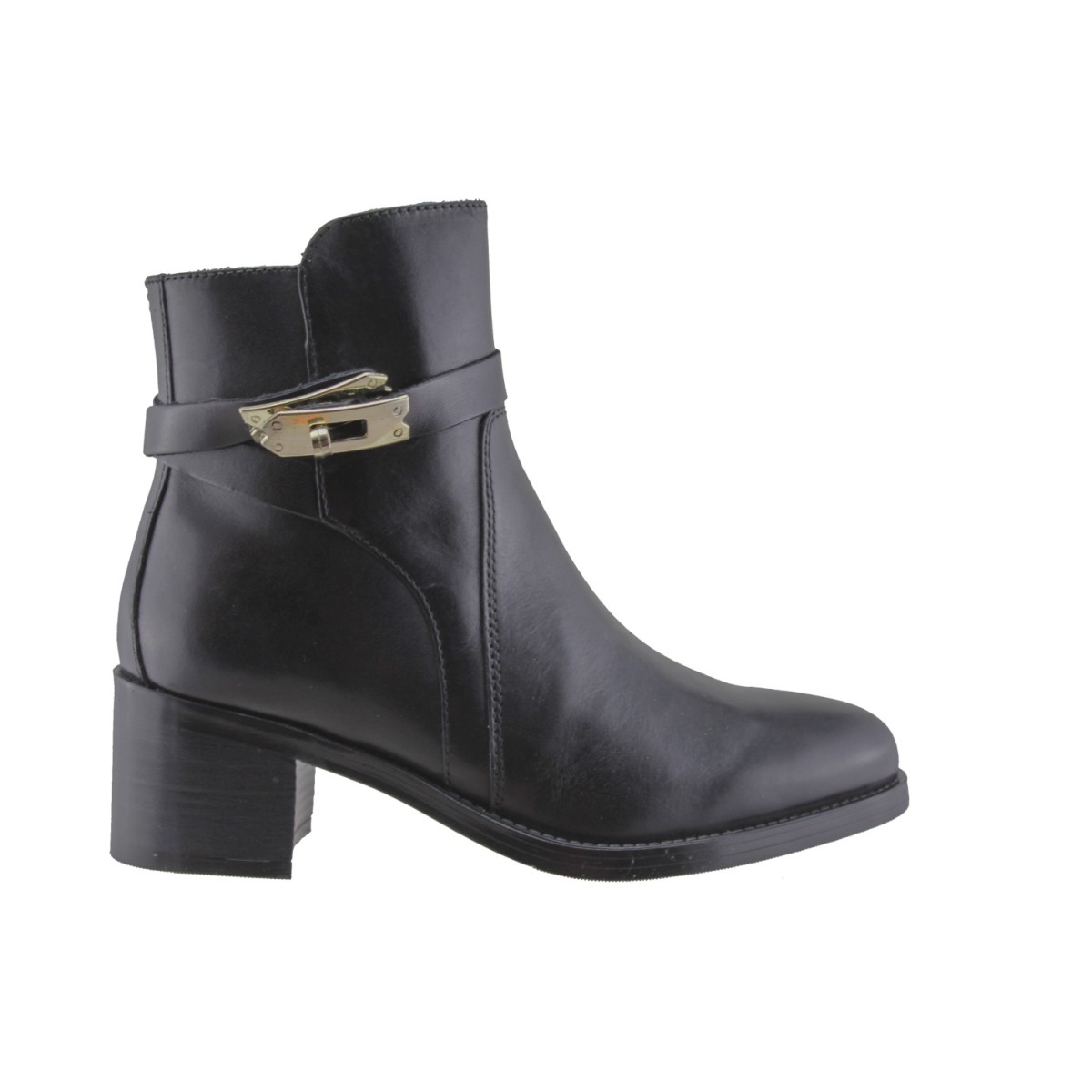 Parrotto Leather Shoes Γυναικεία Μποτάκια Δέρμα VB26-4207 Μαύρο
