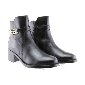 Parrotto Leather Shoes Γυναικεία Μποτάκια Δέρμα VB26-4207 Μαύρο