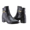Parrotto Leather Shoes Γυναικεία Μποτάκια Δέρμα VB26-4207 Μαύρο
