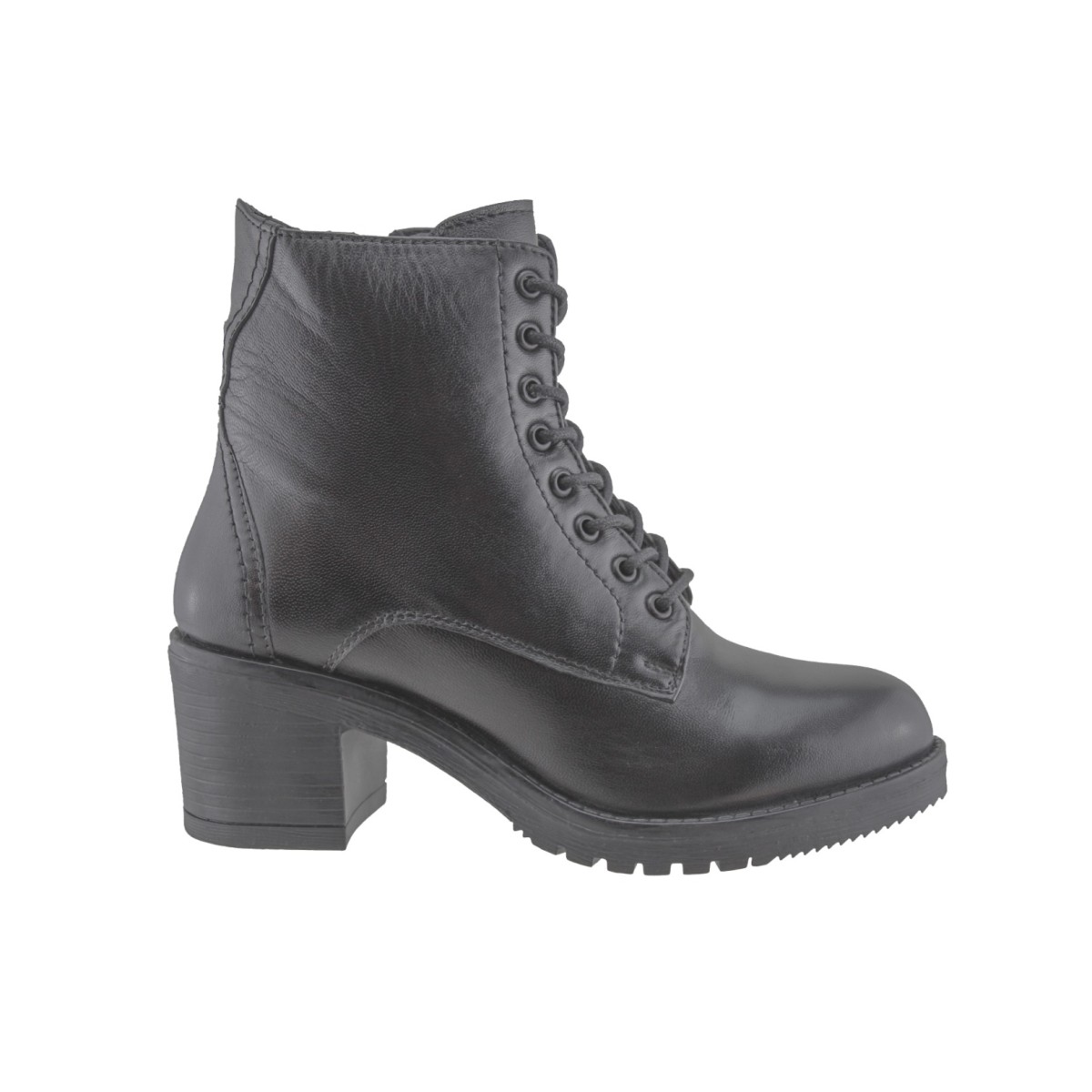 Act Shoes Γυναικεία Μποτάκια Δέρμα 27923 Μαύρο