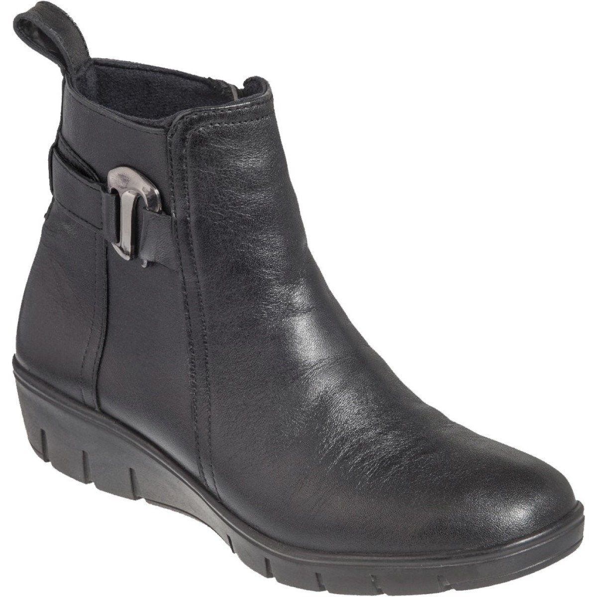 Adam's Shoes Γυναικεία Μποτάκια Δέρμα 412-26517 Μαύρο