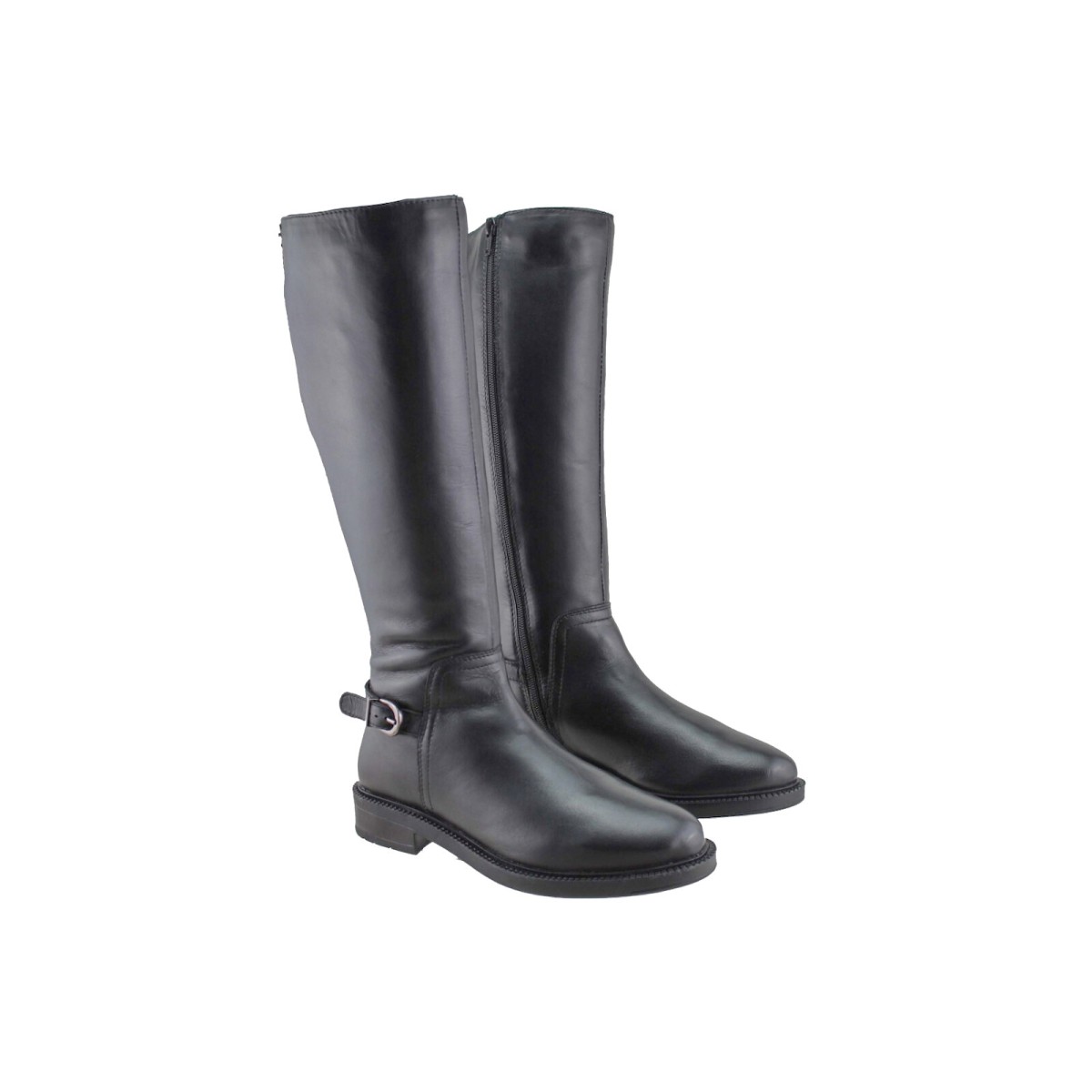 Adam's Shoes Γυναικείες Μπότες Δέρμα 594-25513 Μαύρο
