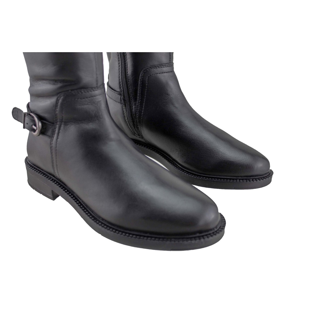 Adam's Shoes Γυναικείες Μπότες Δέρμα 594-25513 Μαύρο