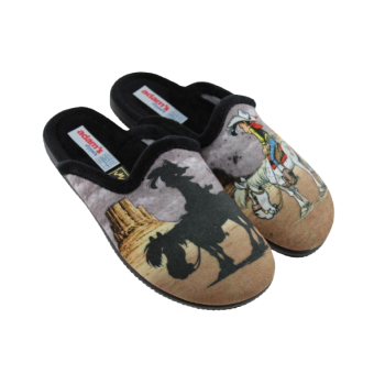 Adam's Shoes Παιδικές Παντόφλες Lucky Luke 624-26711 Μαύρο 