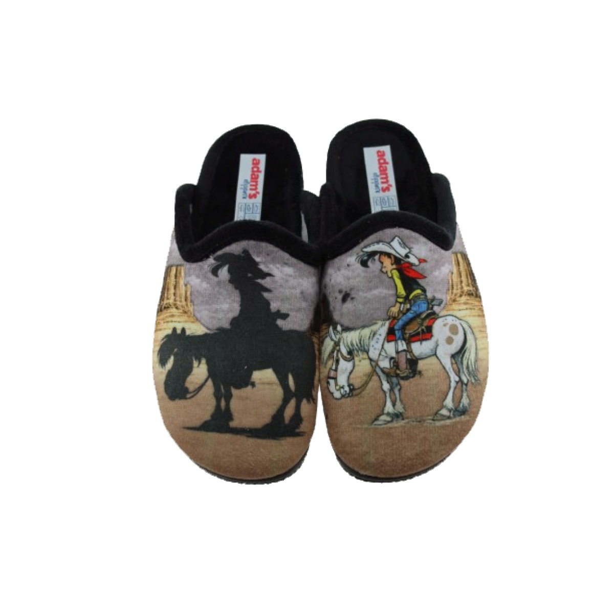 Adam's Shoes Παιδικές Παντόφλες Lucky Luke 624-26711 Μαύρο