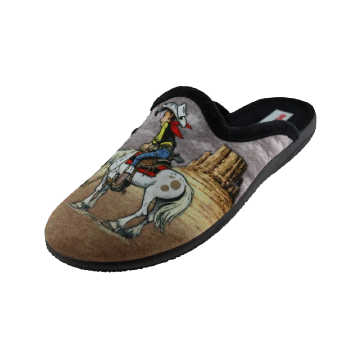 Adam's Shoes Παιδικές Παντόφλες Lucky Luke 624-26711 Μαύρο