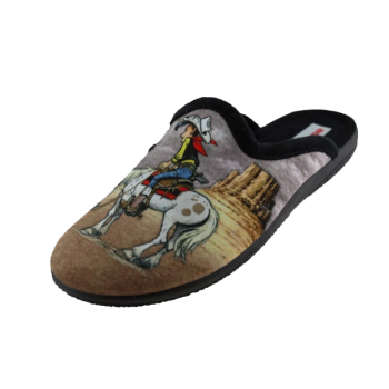 Adam's Shoes Παιδικές Παντόφλες Lucky Luke 624-26711 Μαύρο 