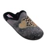 Adam's Shoes Γυναικείες Παντόφλες 624-26544 Γκρι Μαύρο