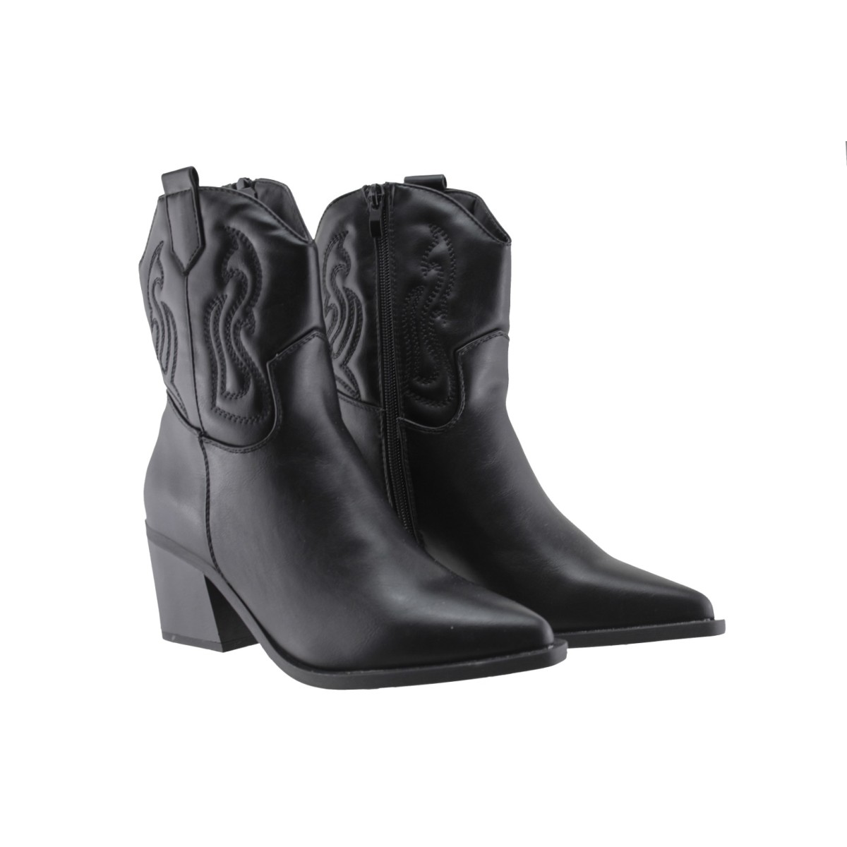 Adam's Shoes Γυναικεία Μποτάκια 829-26526 Μαύρο