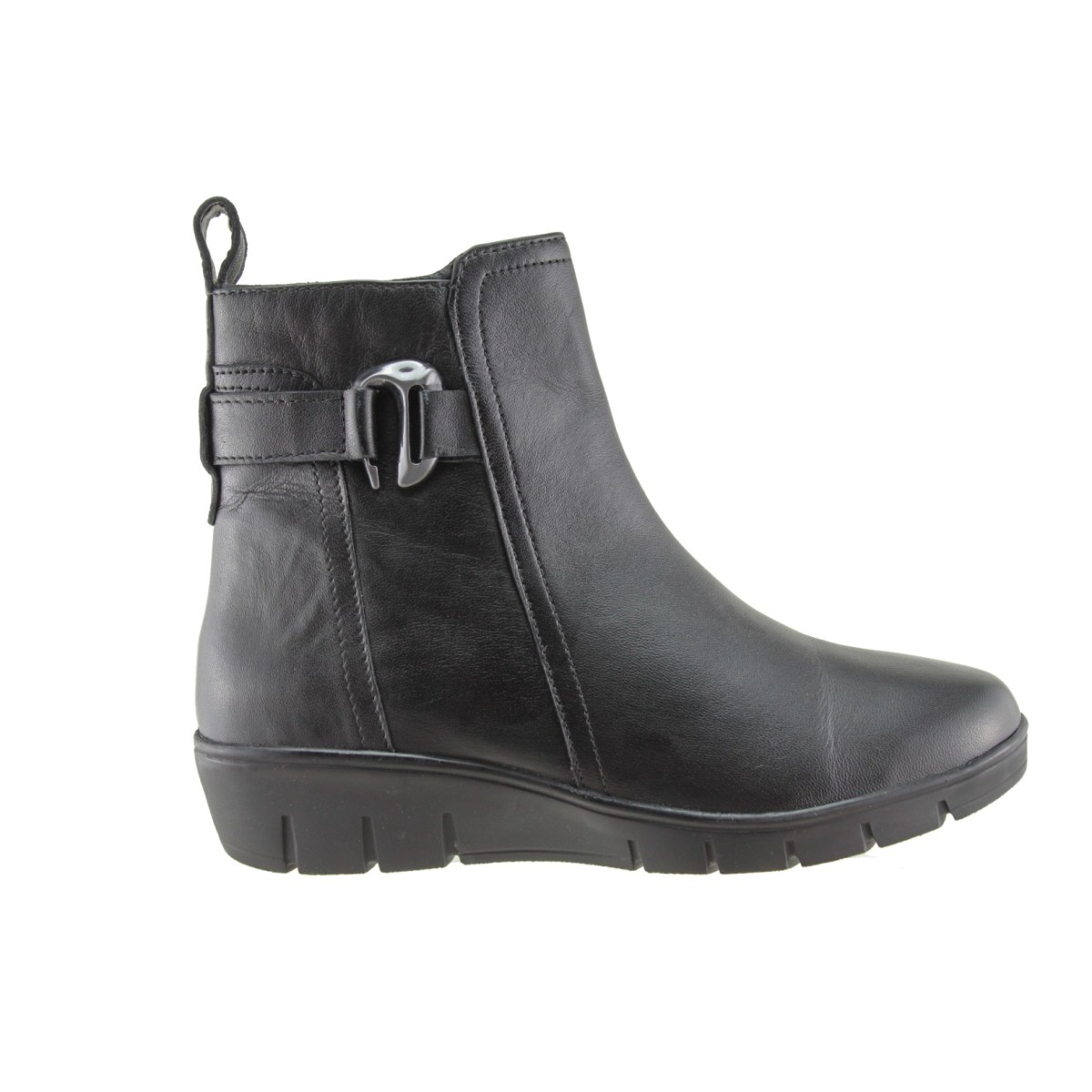 Adam's Shoes Γυναικεία Μποτάκια Δέρμα 412-26517 Μαύρο