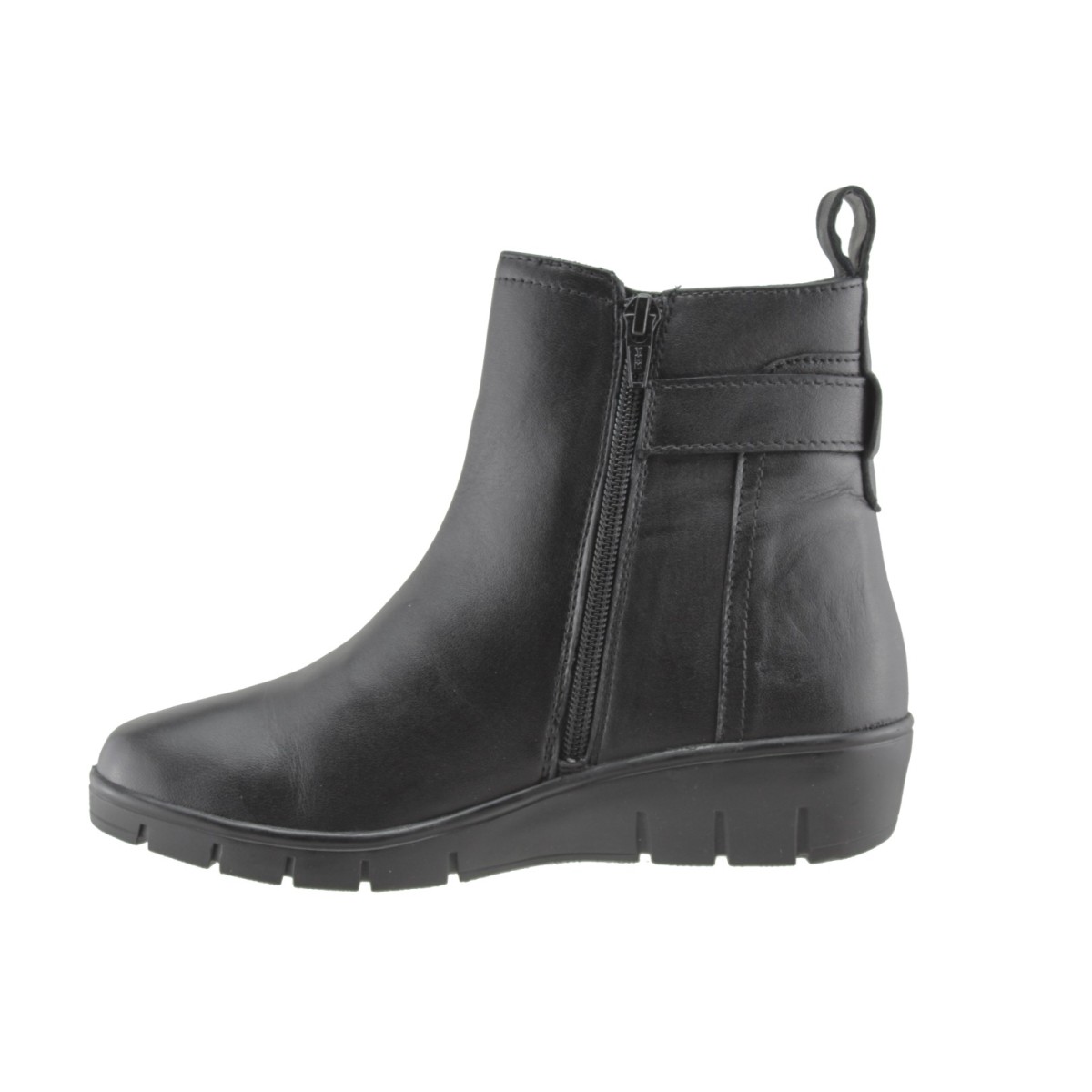 Adam's Shoes Γυναικεία Μποτάκια Δέρμα 412-26517 Μαύρο