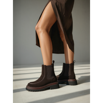 Adam's Shoes Γυναικεία Μποτάκια 823-26503 Καφέ Suede