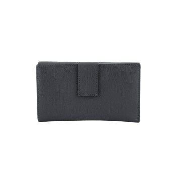 Ginis Leather Γυναικείο Πορτοφόλι Δέρμα ONS1 Μαύρο