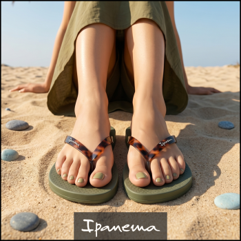 Ipanema Γυναικείες Σαγιονάρες 780-26356 (83648-AJ405) Χακί Tartaruga