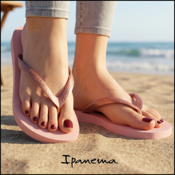 Ipanema Γυναικείες Σαγιονάρες 780-26452 (06466-BD960) Rosegold Metalic