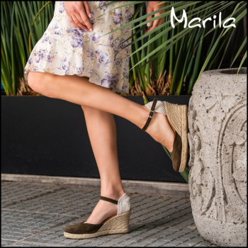 Marila Γυναικείες Espadrilles Δέρμα 748-23235 Λαδί Suede