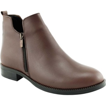 Act Shoes Γυναικεία Μποτάκια Δέρμα 91105 Ταμπά