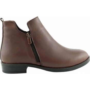 Act Shoes Γυναικεία Μποτάκια Δέρμα 91105 Ταμπά