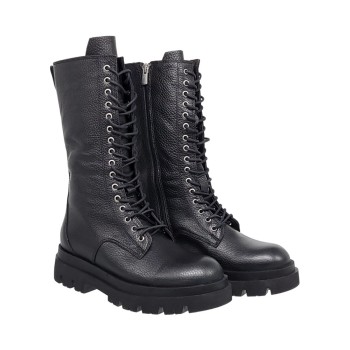 Act Shoes Γυναικεία Μποτάκια Δέρμα MARTHA Μαύρο