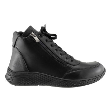 Act Shoes Γυναικεία Μποτάκια Δέρμα 2402 Μαύρο