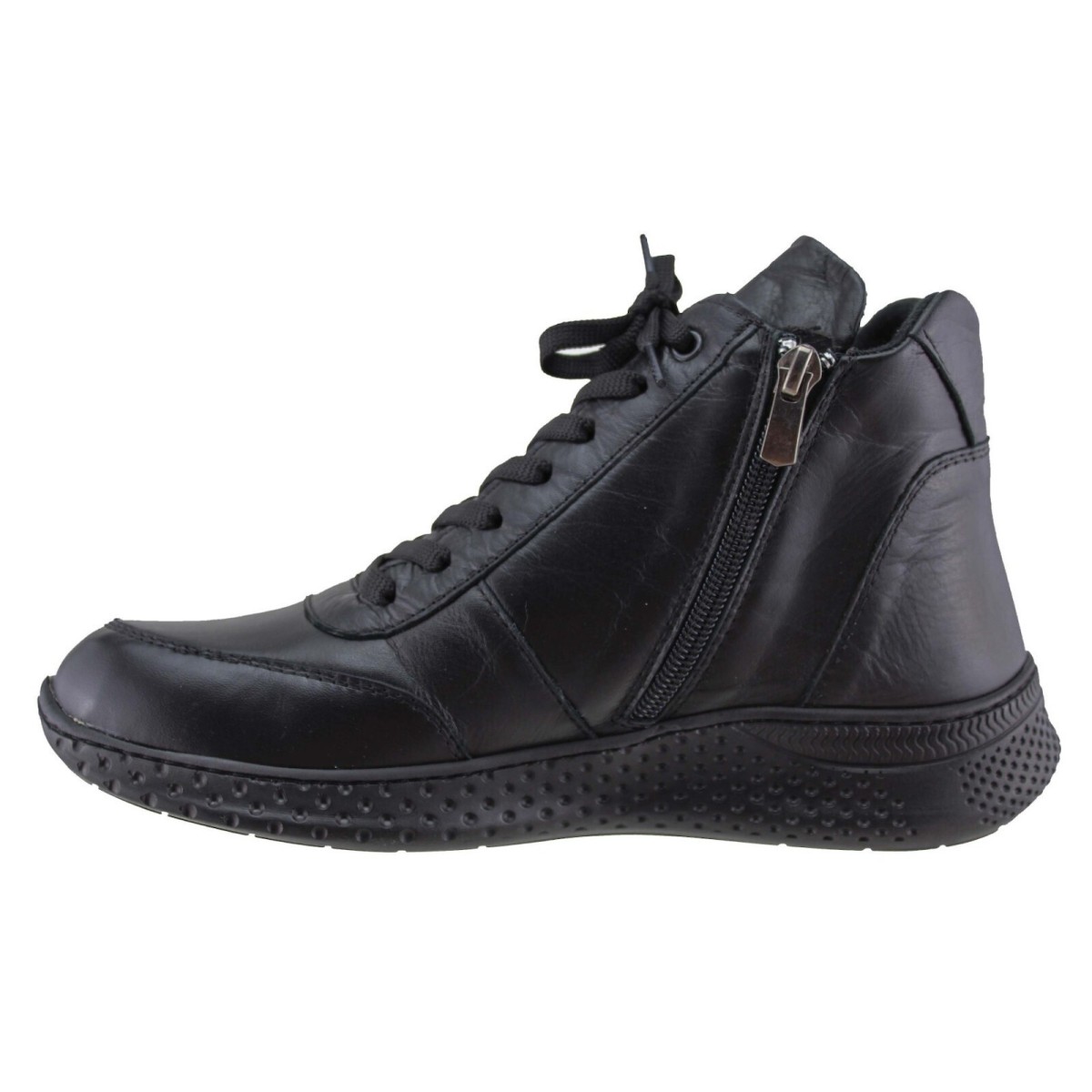 Act Shoes Γυναικεία Μποτάκια Δέρμα 2402 Μαύρο