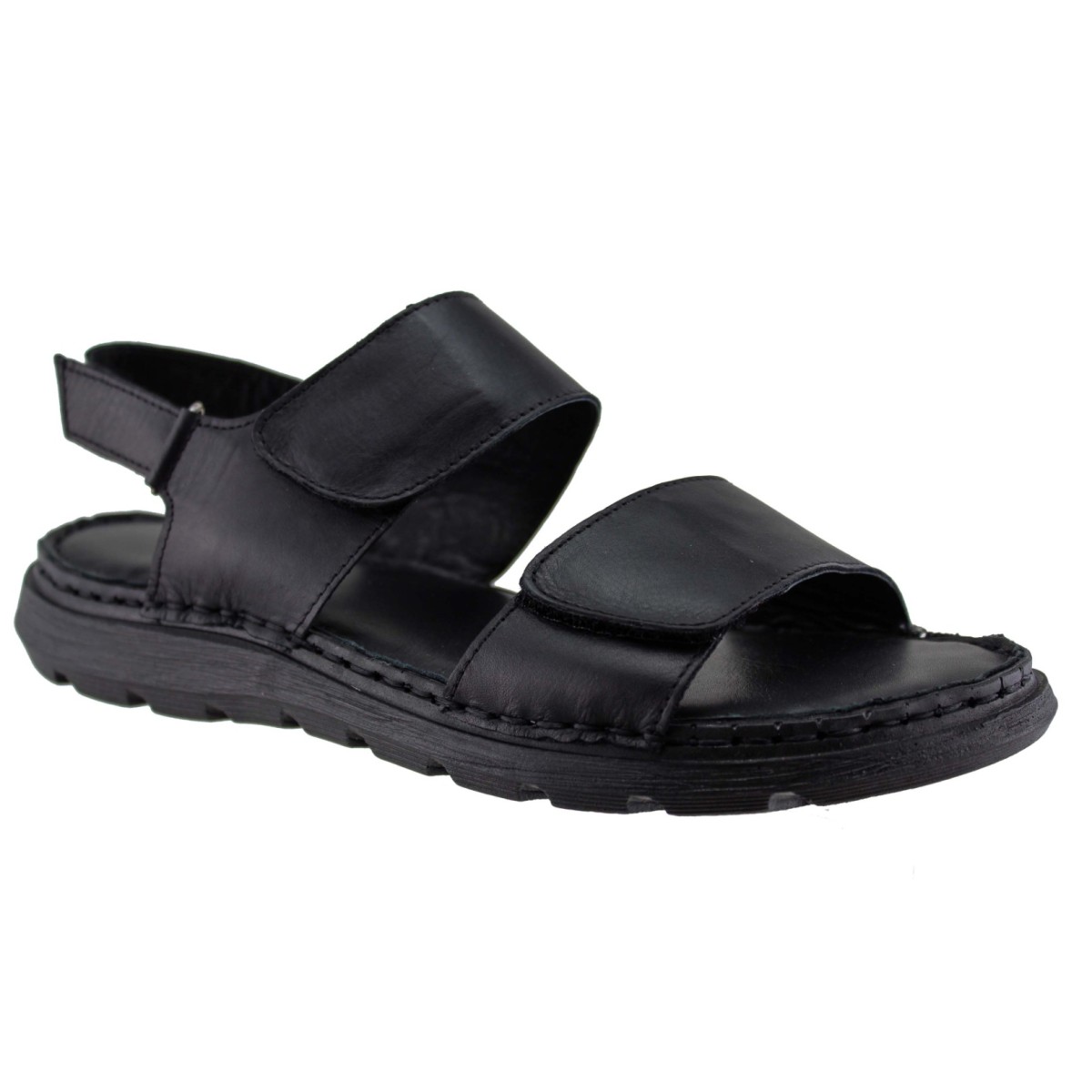 Act Shoes Γυναικεία Πέδιλα Flatforms Δέρμα 602 Μαύρο