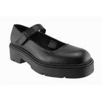 CATWALK Γυναικεία Casual Δέρμα 24925 Μαύρο 