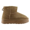 CATWALK Γυναικεία Μποτάκια Δέρμα W23Q22084-2 Κάμελ Suede