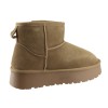 CATWALK Γυναικεία Μποτάκια Δέρμα W23Q22084-2 Κάμελ Suede