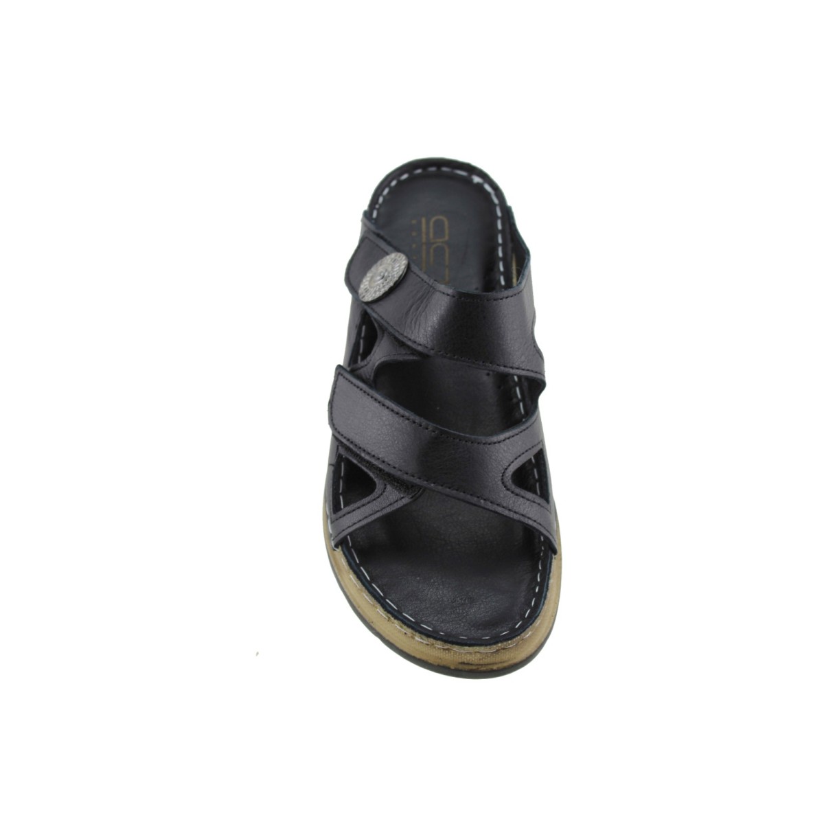 Act Shoes Γυναικεία Σανδάλια Δέρμα 302 Μαύρο