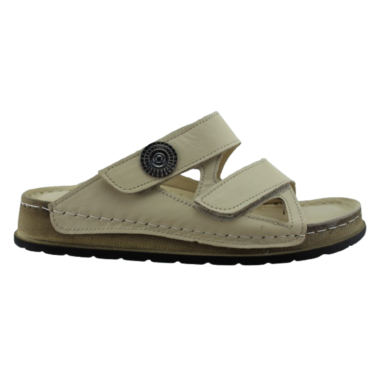 Act Shoes Γυναικεία Σανδάλια Δέρμα 302 Μπεζ