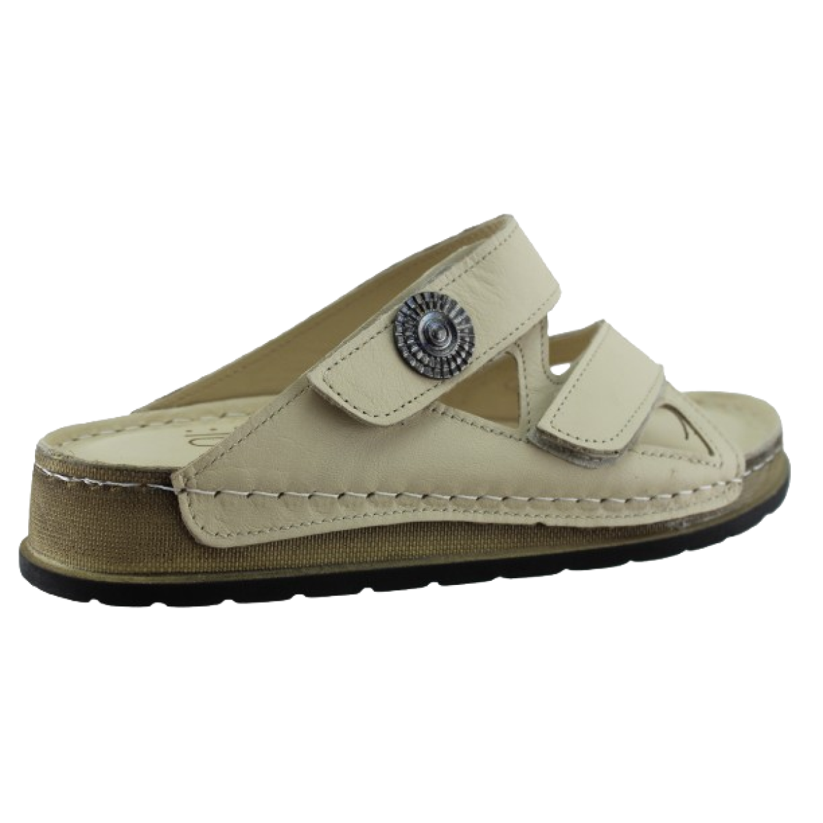 Act Shoes Γυναικεία Σανδάλια Δέρμα 302 Μπεζ