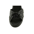 Act Shoes Γυναικεία Πέδιλα Πλατφόρμες Δέρμα 443024 Μαύρο