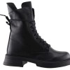 Act Shoes Γυναικεία Μποτάκια Δέρμα 1105 Μαύρο