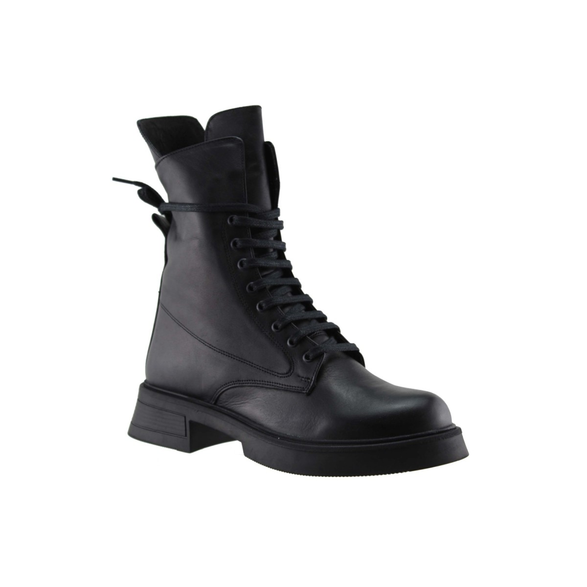 Act Shoes Γυναικεία Μποτάκια Δέρμα 1105 Μαύρο