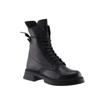 Act Shoes Γυναικεία Μποτάκια Δέρμα 1105 Μαύρο