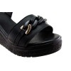 Act Shoes Γυναικεία Πέδιλα Πλατφόρμες Δέρμα 443071 Μαύρο