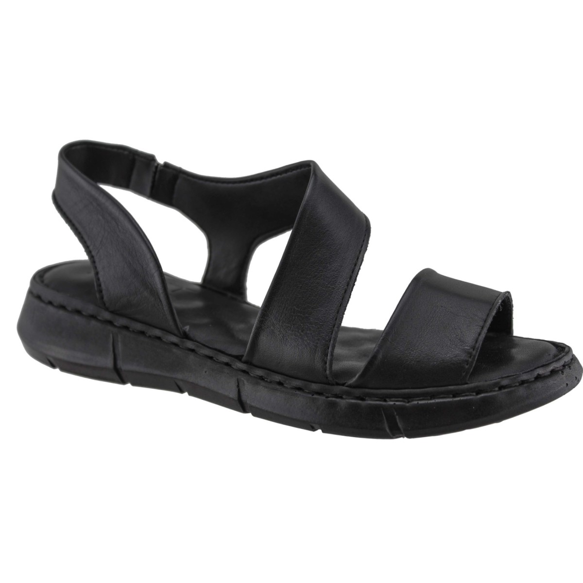 Act Shoes Γυναικεία Πέδιλα Flatforms Δέρμα 242104 Μαύρο