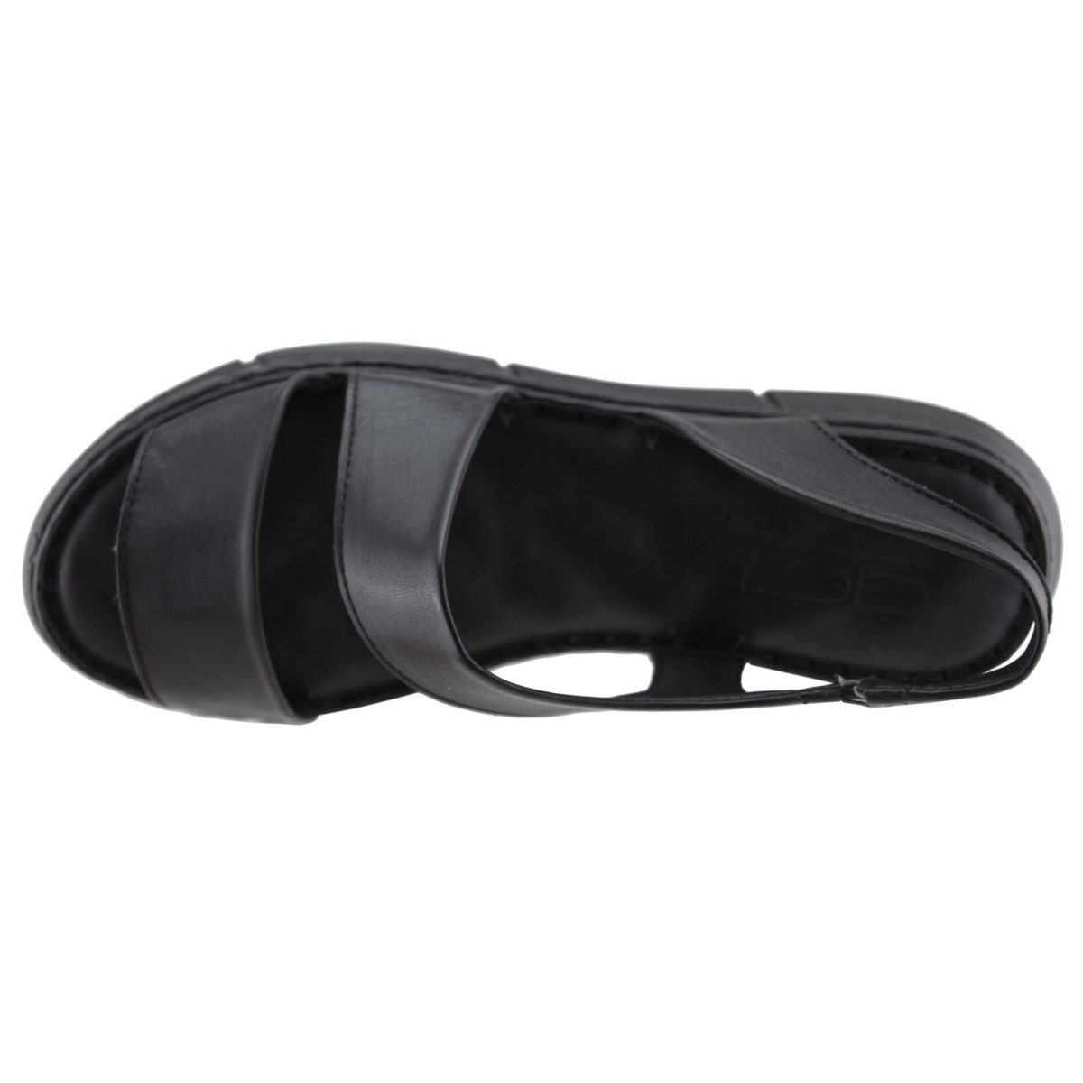 Act Shoes Γυναικεία Πέδιλα Flatforms Δέρμα 242104 Μαύρο