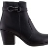 Act Shoes Γυναικεία Μποτάκια Δέρμα 1100-N Μαύρο