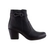 Act Shoes Γυναικεία Μποτάκια Δέρμα 1100-N Μαύρο