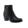 Act Shoes Γυναικεία Μποτάκια Δέρμα 1100-N Μαύρο