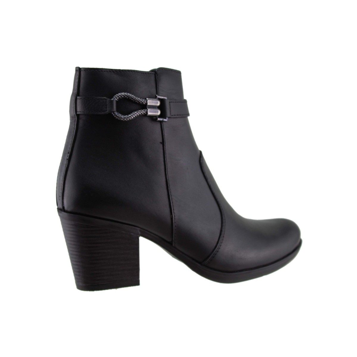 Act Shoes Γυναικεία Μποτάκια Δέρμα 1100-N Μαύρο