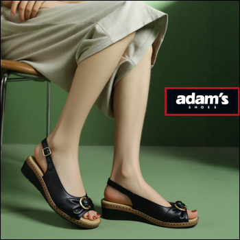 Adam's Flex Γυναικεία Πέδιλα Δέρμα 591-26037 Μαύρο