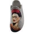 Adam's Shoes Γυναικείες Παντόφλες Frida Kahlo 624-21621 Γκρί