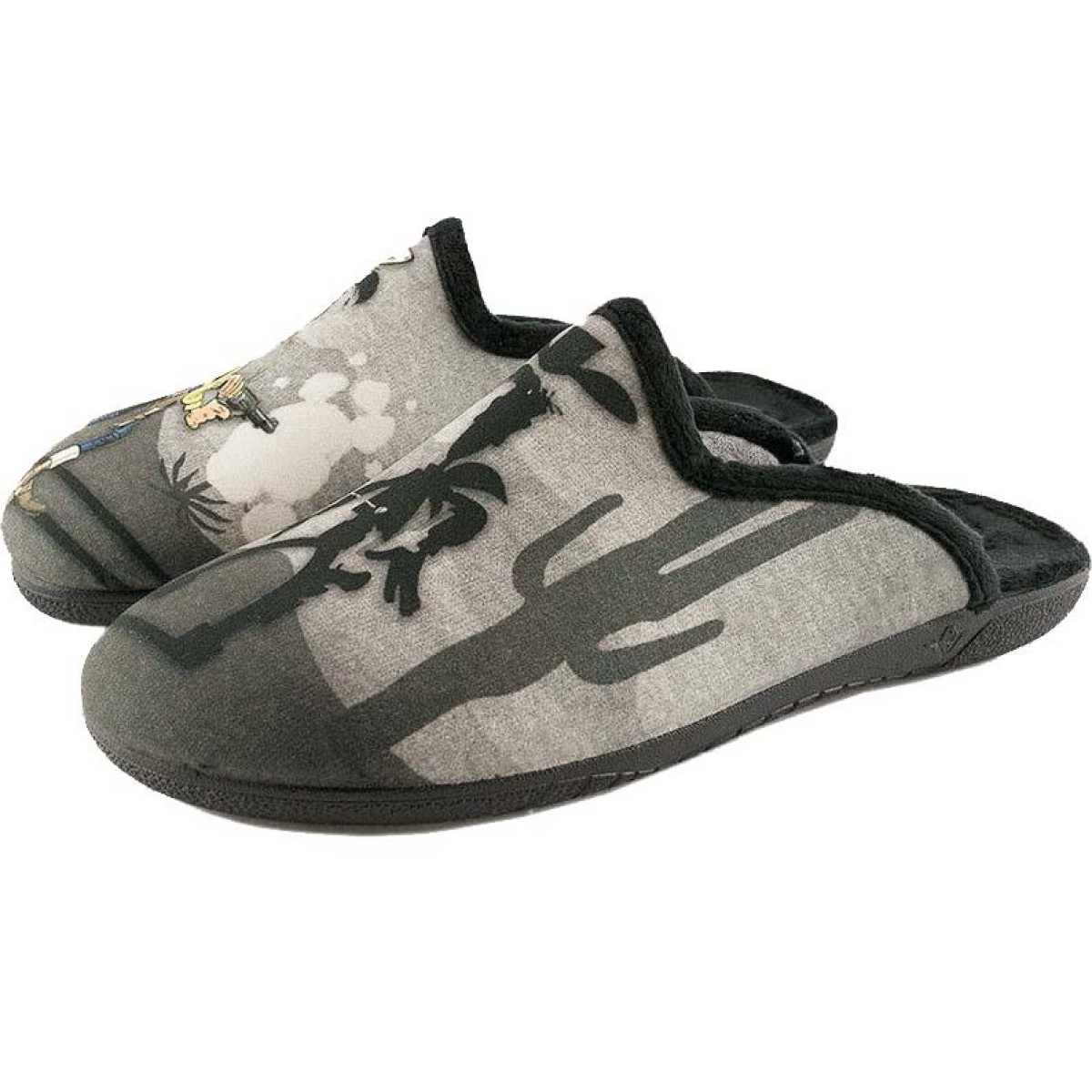 Adam's Shoes Ανδρικές Παντόφλες Lucky Luke 624-22509/99 Μαύρο