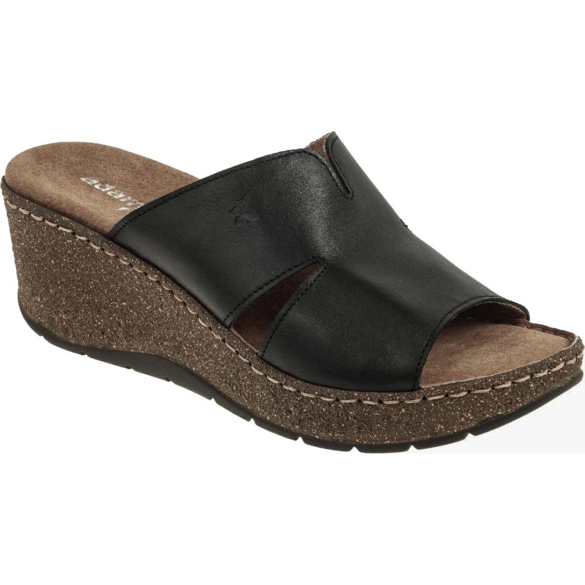 Adam's Flex Γυναικεία Mules Δέρμα 591-25003 Μαύρο