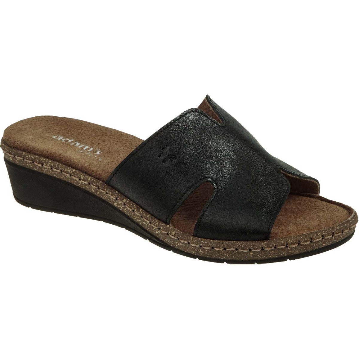 Adam's Flex Γυναικεία Mules Δέρμα 591-24022 Μαύρο