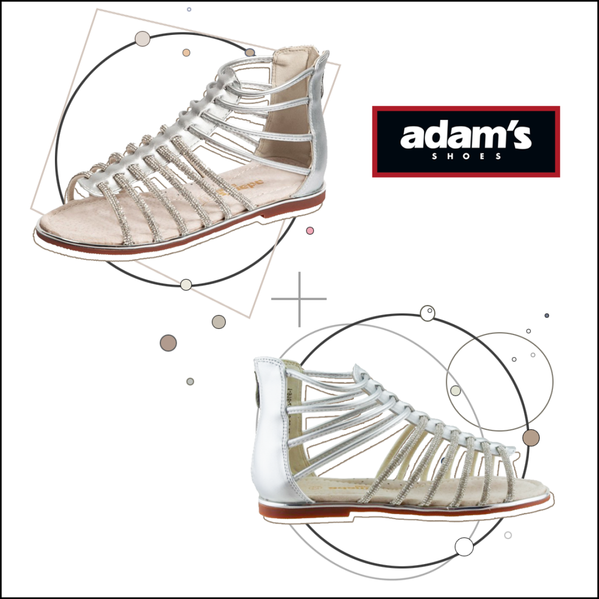 Adam's Shoes Παιδικά Πέδιλα 916-26049 Ασημί
