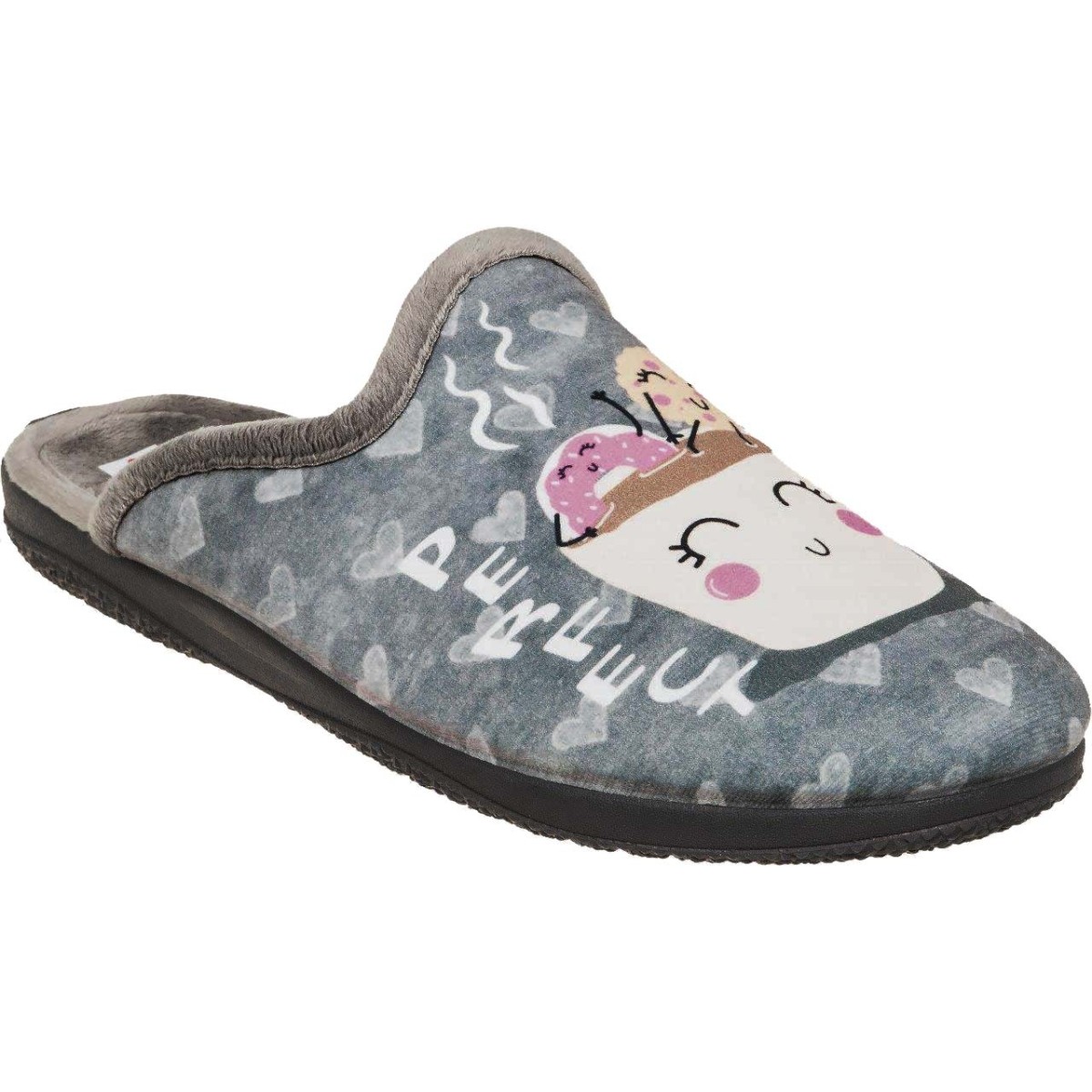 Adam's Shoes Γυναικείες Παντόφλες 624-21610 Γκρί